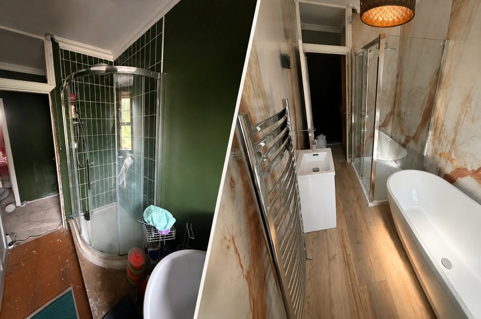 Before & After bathroom renovation